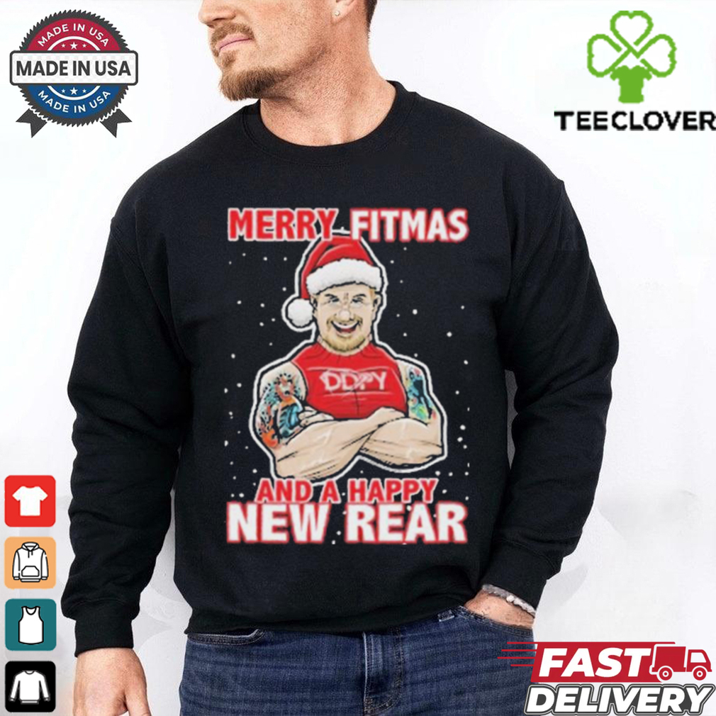 Official Merry Fitmas And A Happy New Rear 2024 T shirt Official Merry Fitmas And A Happy New Rear 2024 T shirt