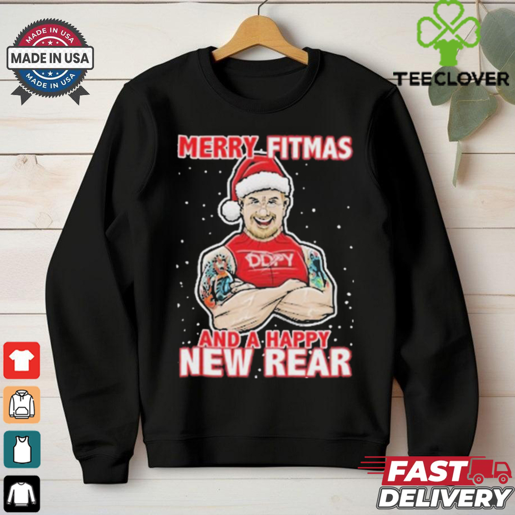 Official Merry Fitmas And A Happy New Rear 2024 T shirt Official Merry Fitmas And A Happy New Rear 2024 T shirt