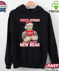 Official Merry Fitmas And A Happy New Rear 2024 T shirt