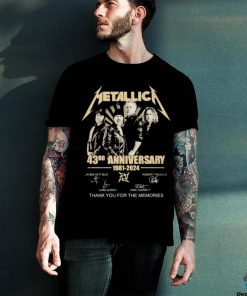 Official Metallica 43 Year Thank You For The Memories T Shirt