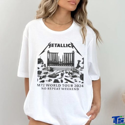 Official Metallica M72 World Tour 2024 No Repeat Weekend Shirt