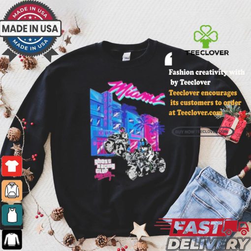 Official MiamI vice ghost black T shirt