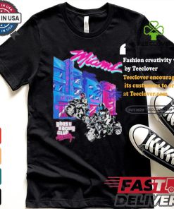 Official MiamI vice ghost black T shirt