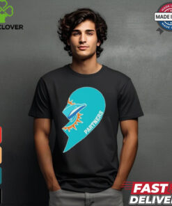 Official Miami Dolphin Partners Half Heart Shirt