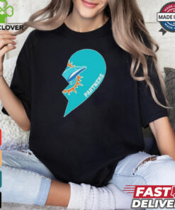 Official Miami Dolphin Partners Half Heart Shirt