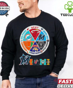Official Miami Heat Marlins Inter Panthers Hurricanes Dolphins all sports logo graphic Best Selling shirt