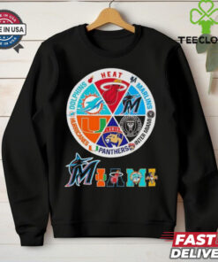 Official Miami Heat Marlins Inter Panthers Hurricanes Dolphins all sports logo graphic Best Selling shirt