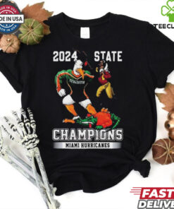 Official Miami Hurricanes 2024 2 Sided Canes State Champions Shirt