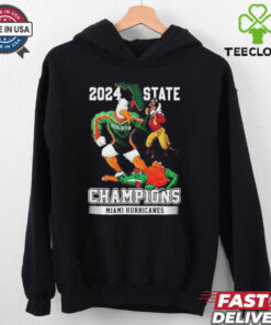 Official Miami Hurricanes 2024 2 Sided Canes State Champions T Shirt