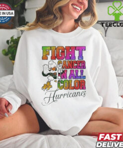 Official Miami Hurricanes Fight Cancer In All Color Shirt