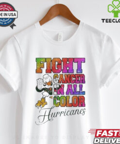 Official Miami Hurricanes Fight Cancer In All Color Shirt