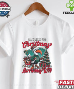 Official Miami Hurricanes Win Is All I Want For Christmas Time Shirt