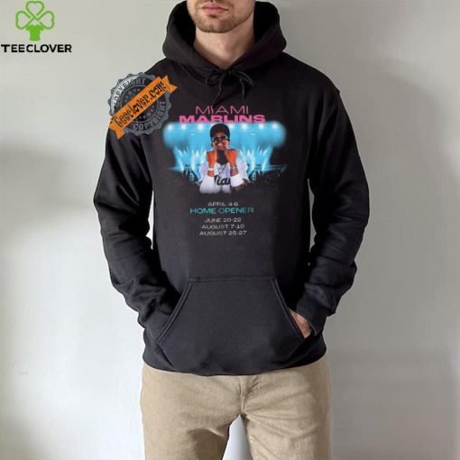 Official Miami Marlins April 4 6 Home Opener June 20 22 August 7 10 August 25 27 hoodie, sweater, longsleeve, shirt v-neck, t-shirt