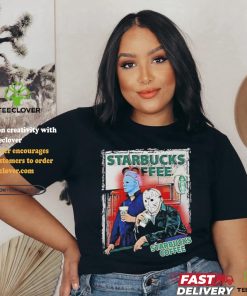 Official Michael Myers And Jason Voorhees Drink Starbucks Coffee Shirt