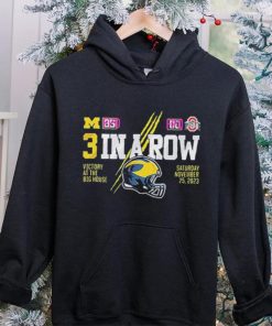 Official Michigan Football 3 in a row Ohio state score hoodie, sweater, longsleeve, shirt v-neck, t-shirt