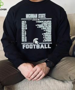 Official Michigan State Spartans Champion 2024 Football Schedule Shirt