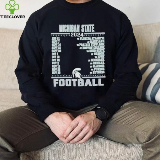 Official Michigan State Spartans Champion 2024 Football Schedule Shirt