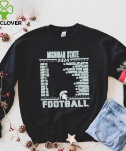 Official Michigan State Spartans Champion 2024 Football Schedule Shirt