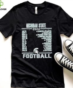 Official Michigan State Spartans Champion 2024 Football Schedule Shirt