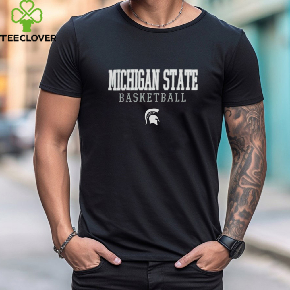 Official Michigan State Spartans Champion Basketball Stack Logo T Shirt Official Michigan State Spartans Champion Basketball Stack Logo T Shirt