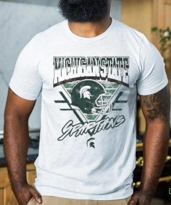 Official Michigan State Spartans Helmet Triangle Vintage T Shirt