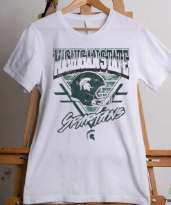 Official Michigan State Spartans Helmet Triangle Vintage T Shirt