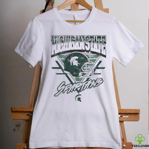 Official Michigan State Spartans Helmet Triangle Vintage T Shirt