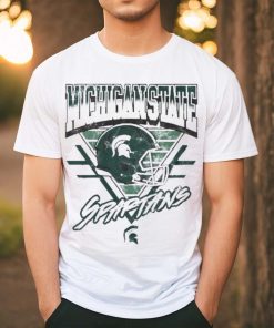 Official Michigan State Spartans Helmet Triangle Vintage T Shirt