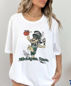 Official Michigan State University Spartans Vintage Dunking Gruff Sparty T shirt