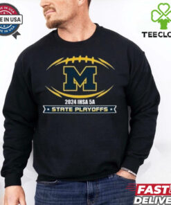 Official Michigan Wolverines 2024 IHSA 5A State Playoffs Marion Wildcat Football t shirt