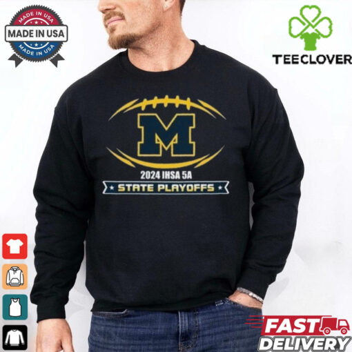 Official Michigan Wolverines 2024 IHSA 5A State Playoffs Marion Wildcat Football t shirt