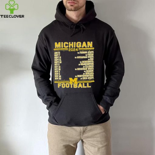 Official Michigan Wolverines Champion 2024 Football Schedule Shirt