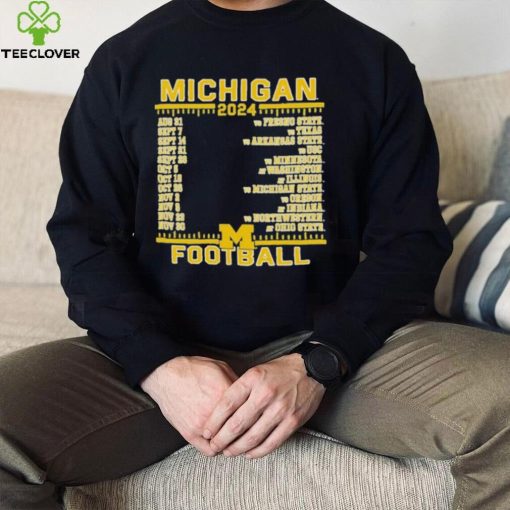 Official Michigan Wolverines Champion 2024 Football Schedule Shirt