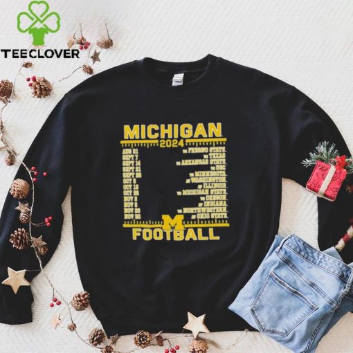 Official Michigan Wolverines Champion 2024 Football Schedule Shirt