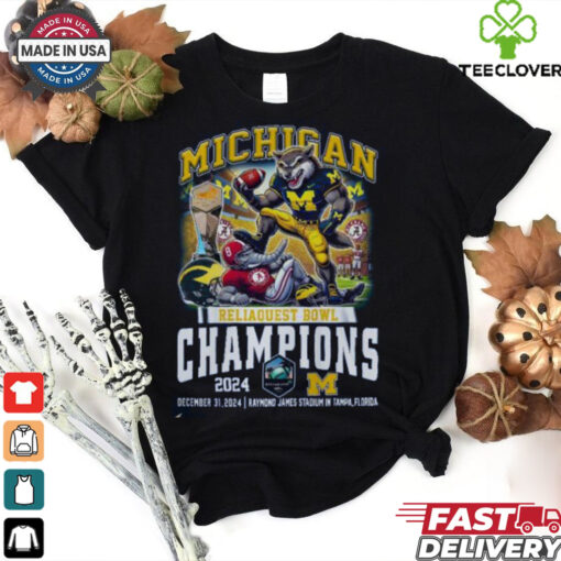 Official Michigan Wolverines Reliaquest Bowl Champions 2025 T Shirt