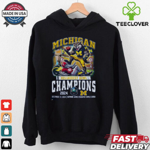 Official Michigan Wolverines Reliaquest Bowl Champions 2025 T Shirt