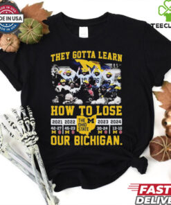 Official Michigan Wolverines They Gotta Learn How To Lose Our Bichigan The Ohio State 2024 t shirt