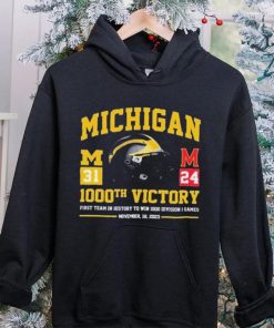 Official Michigan Wolverines Vs Maryland Terrapins 31 24 1000th Victory First Team In History To Win 1000 Wins Division 1 Games Shirt