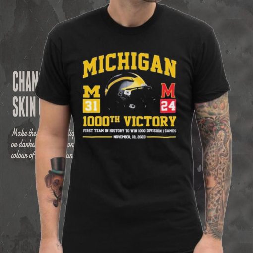 Official Michigan Wolverines Vs Maryland Terrapins 31 24 1000th Victory First Team In History To Win 1000 Wins Division 1 Games Shirt