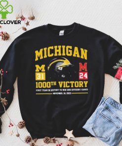 Official Michigan Wolverines Vs Maryland Terrapins 31 24 1000th Victory First Team In History To Win 1000 Wins Division 1 Games Shirt