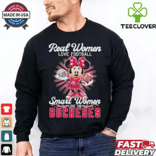 Official Mickey Minnie Real Women Love Football Smart Women Love The Ohio State Buckeyes T shirts