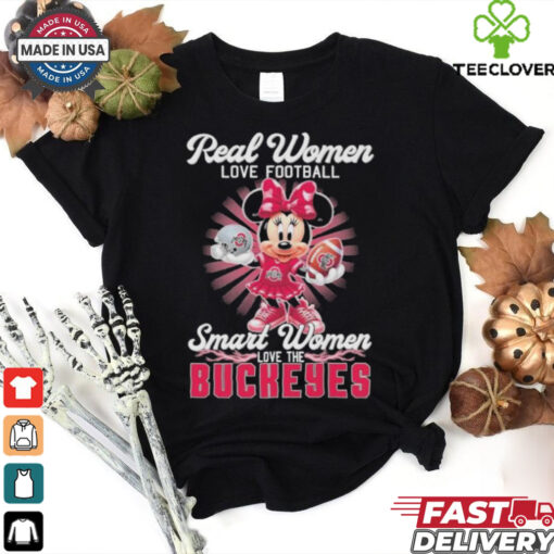 Official Mickey Minnie Real Women Love Football Smart Women Love The Ohio State Buckeyes T shirts