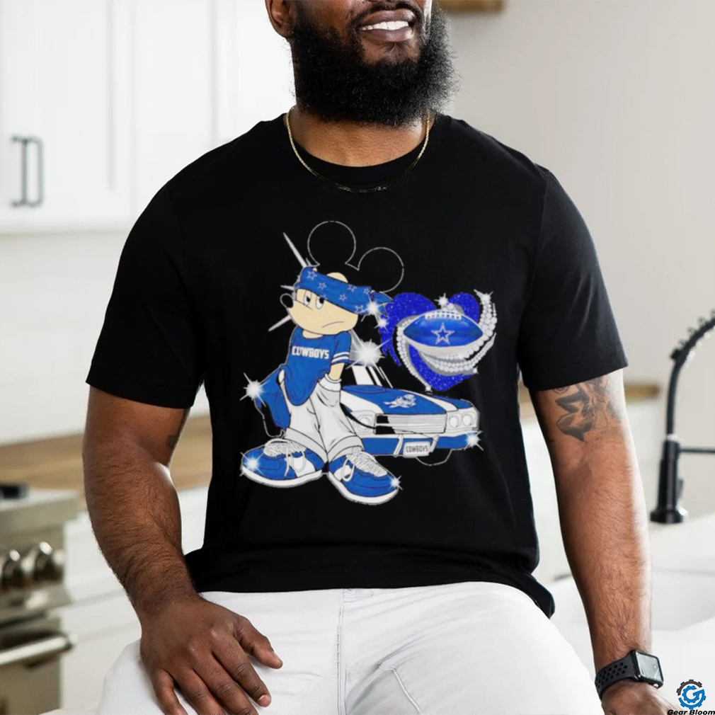 Official Mickey Mouse Dallas Cowboys Diamond Football Shirt Official Mickey Mouse Dallas Cowboys Diamond Football Shirt