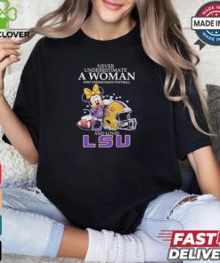 Official Mickey Mouse Never Underestimate A Woman Who Understands Football And Love LSU Tigers Shirt 1 Official Mickey Mouse Never Underestimate A Woman Who Understands Football And Love LSU Tigers Shirt