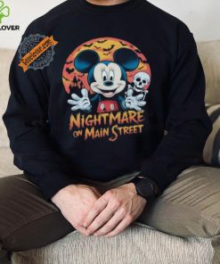 Official Mickey Mouse Nightmare On Main Street Disney Halloween T Shirt