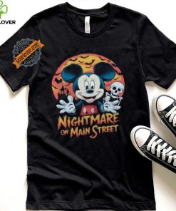 Official Mickey Mouse Nightmare On Main Street Disney Halloween T Shirt