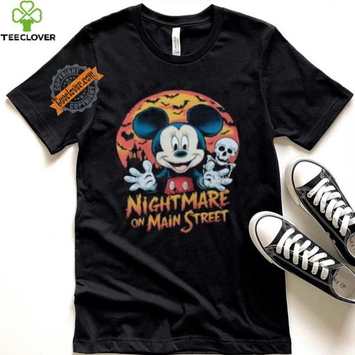 Official Mickey Mouse Nightmare On Main Street Disney Halloween T Shirt