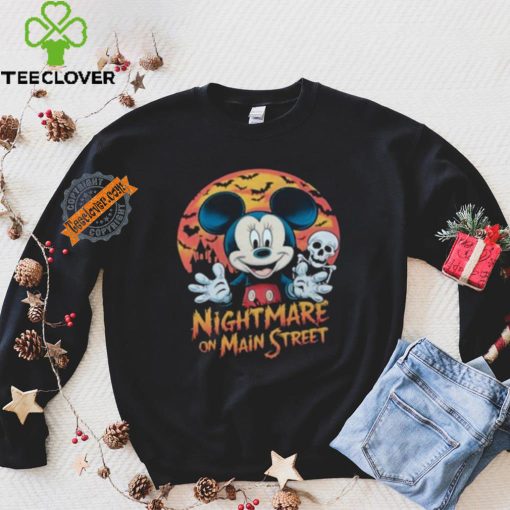 Official Mickey Mouse Nightmare On Main Street Disney Halloween T Shirt