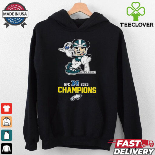 Official Mickey Mouse Philadelphia Eagles Super Bowl LIX NFC 2025 Champions NFL T shirts