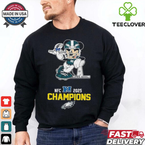 Official Mickey Mouse Philadelphia Eagles Super Bowl LIX NFC 2025 Champions NFL T shirts